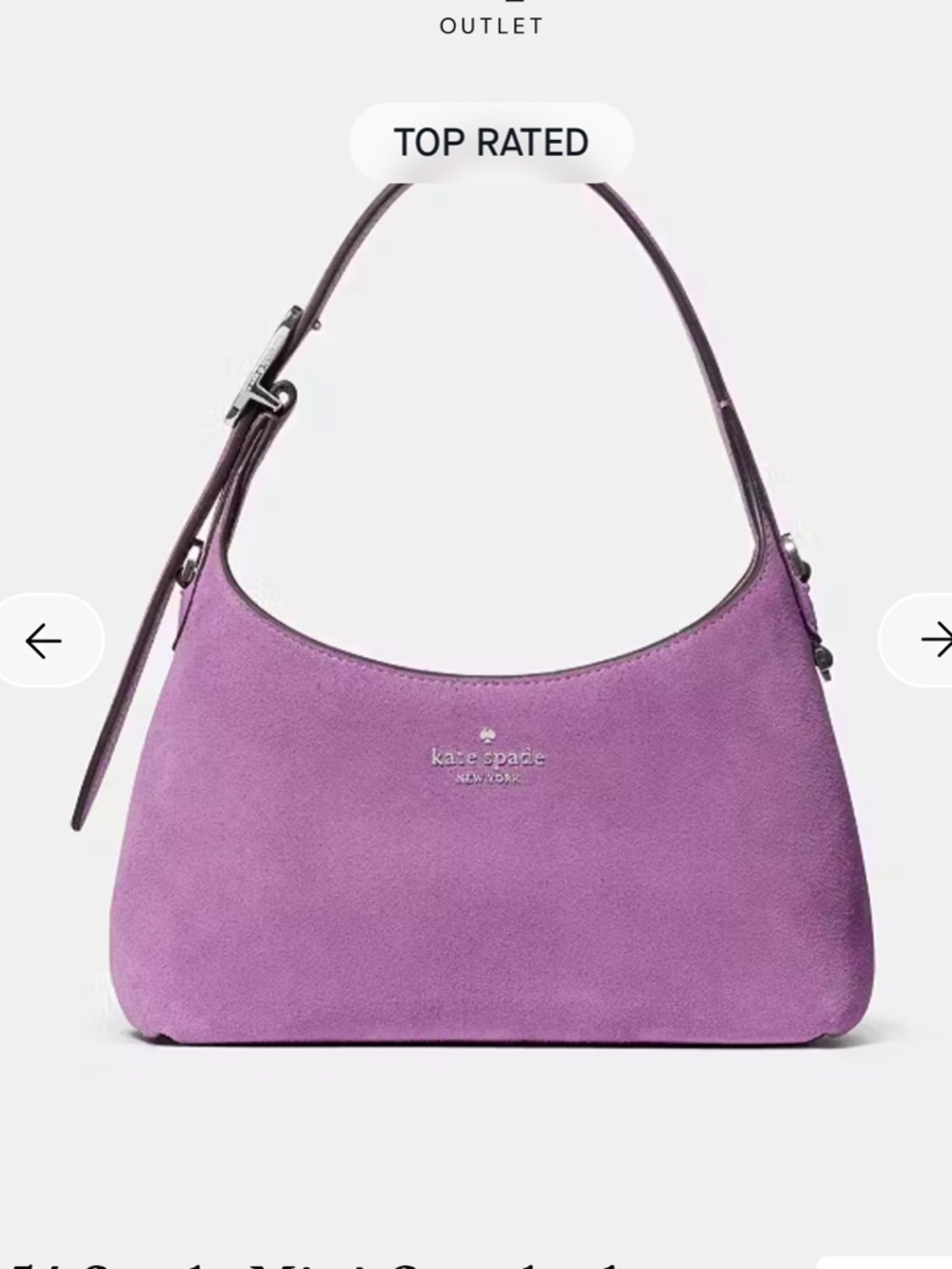 kate spade purple suede shoulder bag